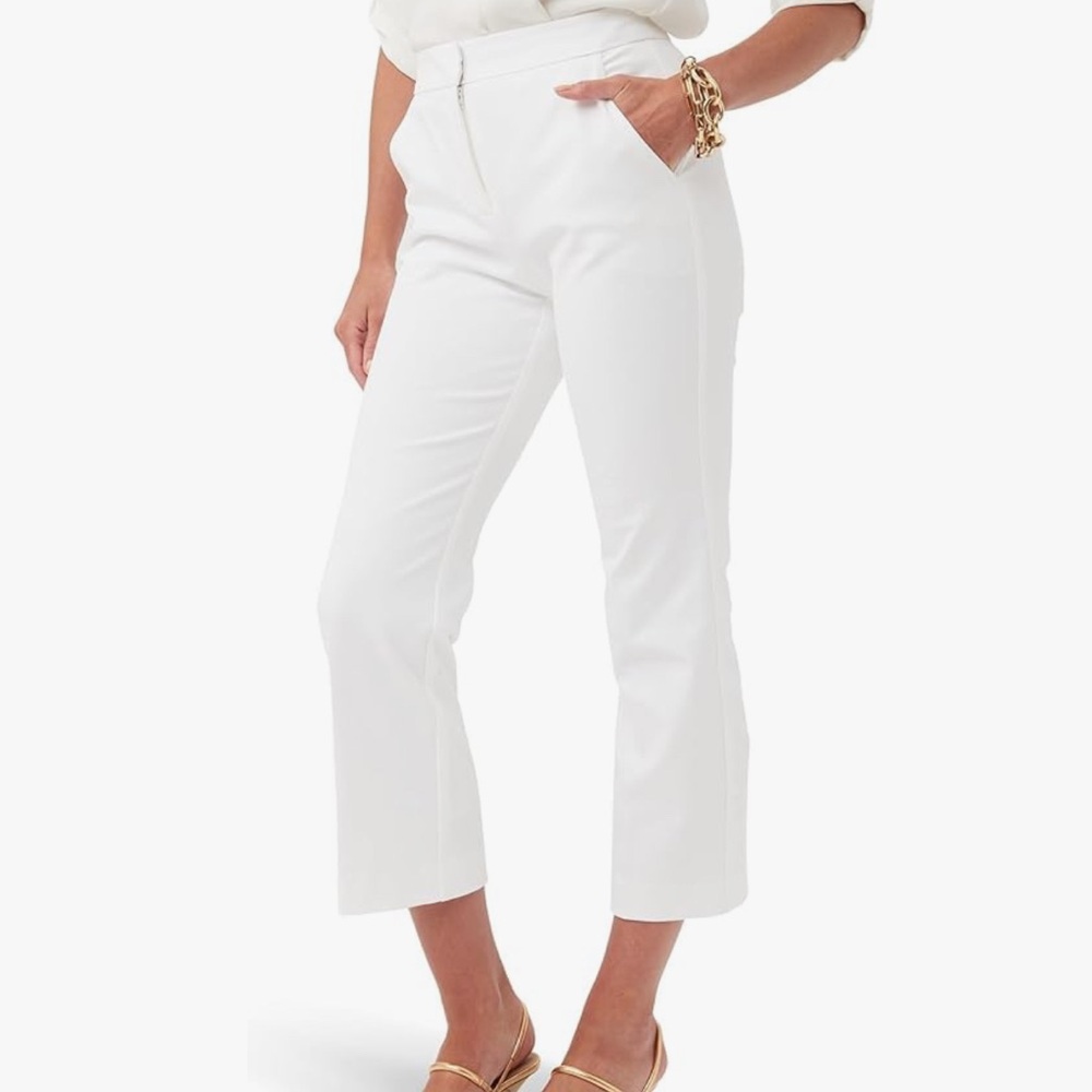 Trina Turk White Lulu Cropped Pant - Picture 2 of 5